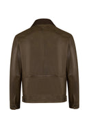 Explorer Male Green Suede Leather Jacket | Derimod