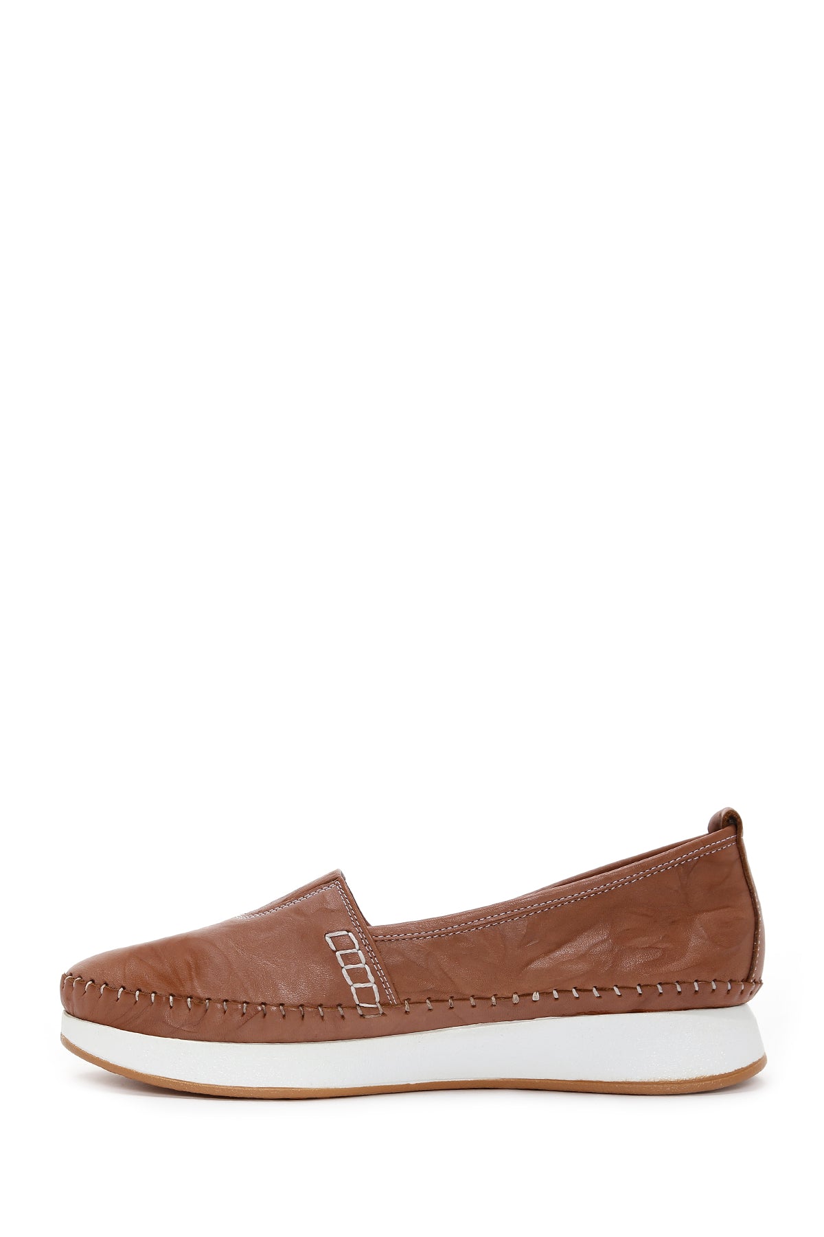 Kadın Taba Deri Comfort Loafer