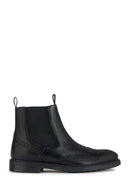 Geox Men's Black Tiberio Leather Chelsea Boots | Derimod