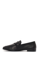 Women's Black Leather Loafer | Derimod