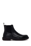 Male Black Thick-Soled Leather Chelsea Boots | Derimod