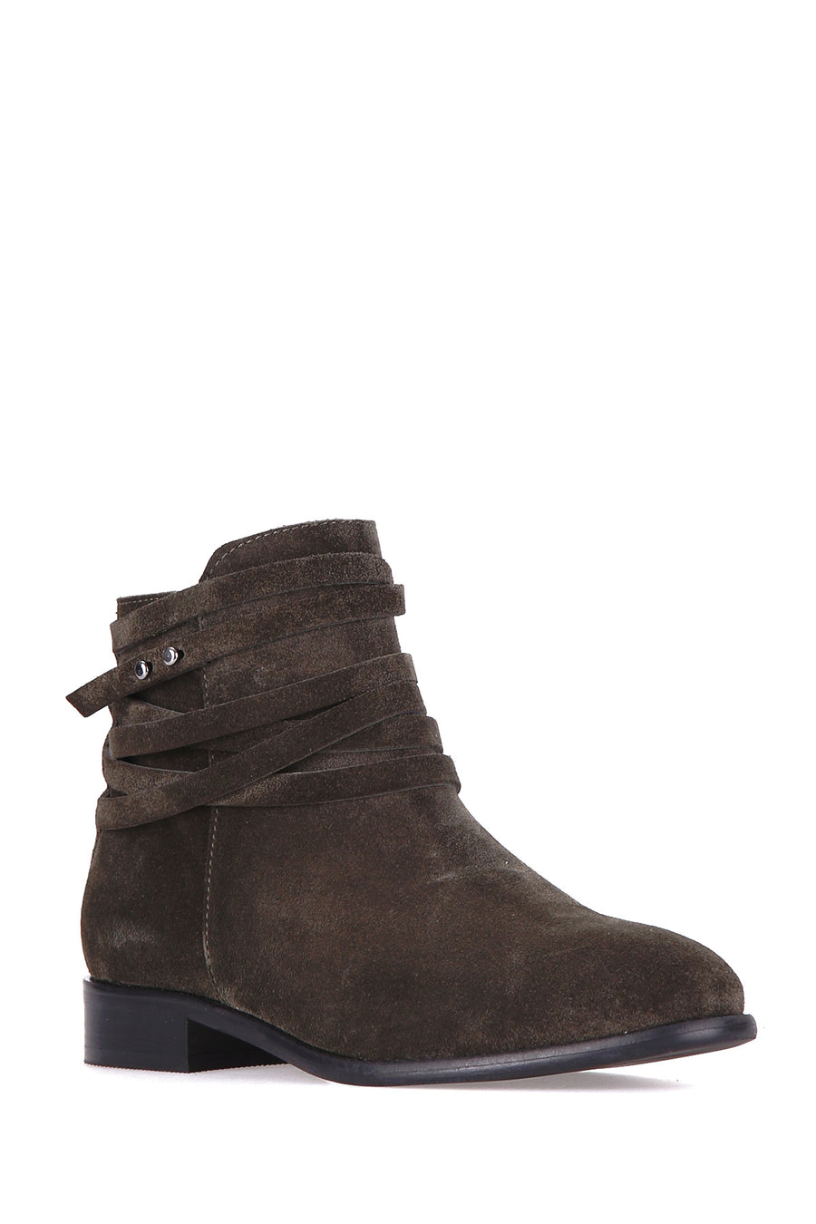 Strappy Women's Suede Boots