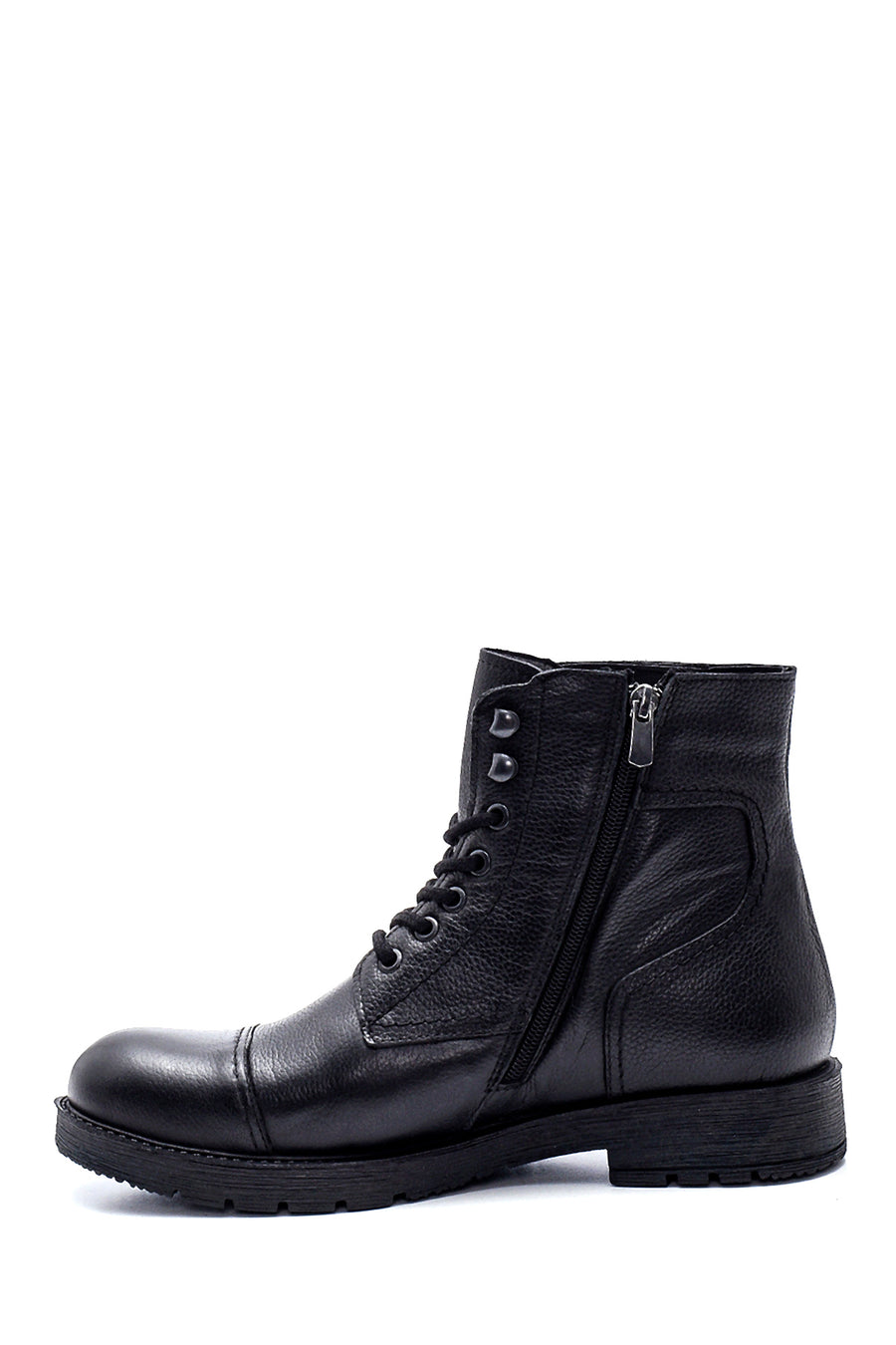 Men's Leather Zippered Boots