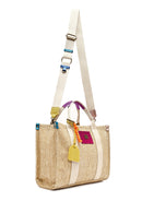 Women's Beige Long Strap Straw Shoulder Bag | Derimod
