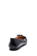 Women's Leather Bow Ballerina Ballet | Derimod