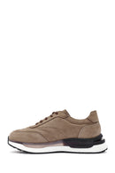 Men's Beige Lace-Up Nubuck Leather Sneaker | Derimod