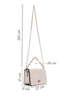 Women's Cream Long Strap Quilted Crossbody Bag | Derimod