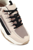 Women's Beige Lace-Up Thick-Soled Sneaker | Derimod