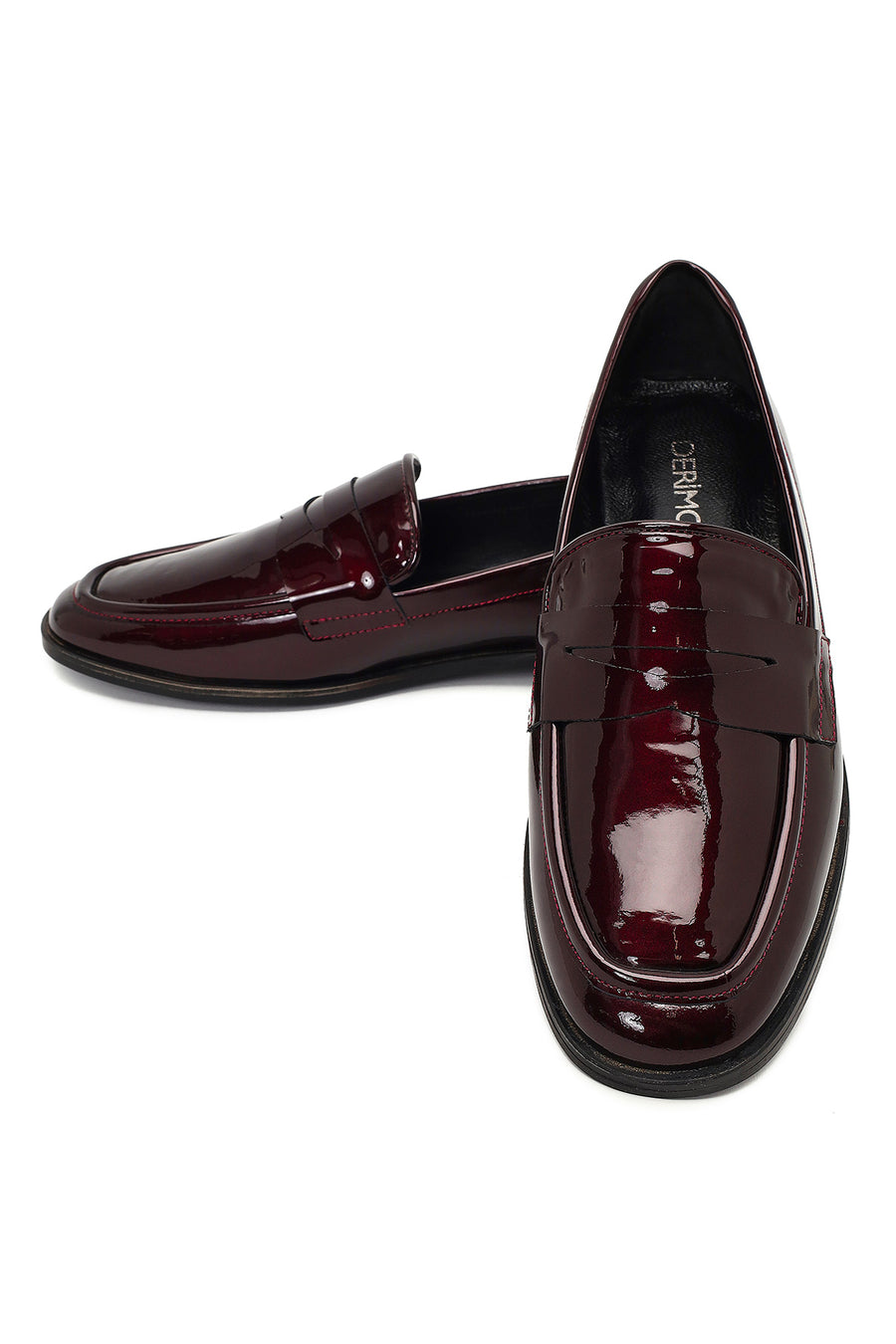 Kadın Bordo Rugan Deri Loafer