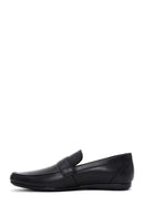 Men's Black Leather Buckle Classic Loafer | Derimod