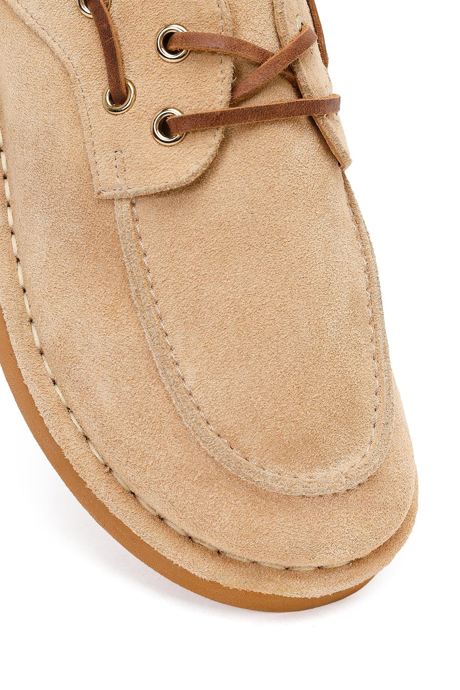 Women's Beige Suede Leather Slippers