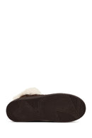 Woman Brown Thick-Soled Tasselled Suede Teddy Boots | Derimod