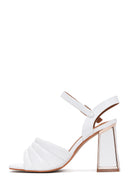 Women's White Thick Heeled Sandals | Derimod