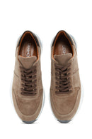 Erkek Vizon Süet Deri Sneaker | Derimod