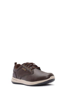 Skechers Men's Brown Delson Lace-Up Leather Sneakers | Derimod