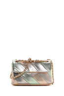 Women's Green Metallic Long Chain Strap Crossbody Bag | Derimod