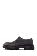 Men's Gray Suede Leather Casual Shoes | Derimod