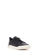 Men's Black Lace-up Leather Sneaker | Derimod