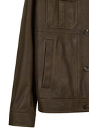 Explorer Male Green Suede Leather Jacket | Derimod