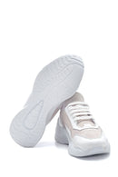 Kadın Beyaz Deri Yüksek Taban Sneaker | Derimod