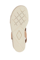 Geox Women's Beige Xand 2.2s Thick Soled Strappy Leather Sandals | Derimod