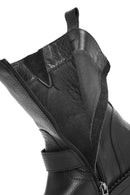 Harley Davidson Women's Black Uptown Zippered Leather Boots | Derimod