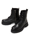 Women's Black Leather Thick Soled Boots | Derimod