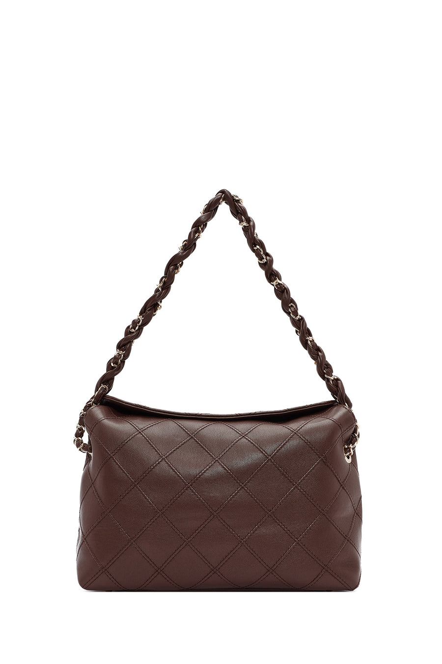 Women's Brown Printed Shoulder Bag 24WBD251126 | Derimod