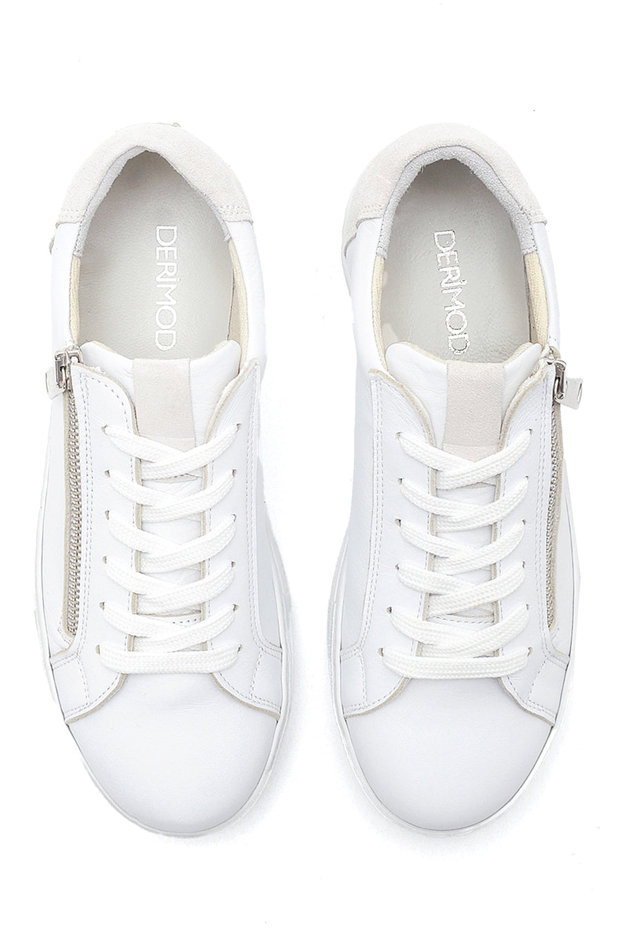 Women's Leather Zipper Detailed Sneaker