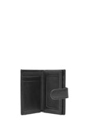 Men's Black Leather Card Holder | Derimod