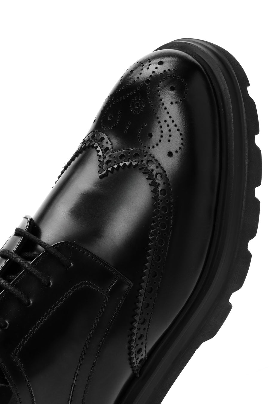 Men's Black Lace-up Leather Casual Shoes
