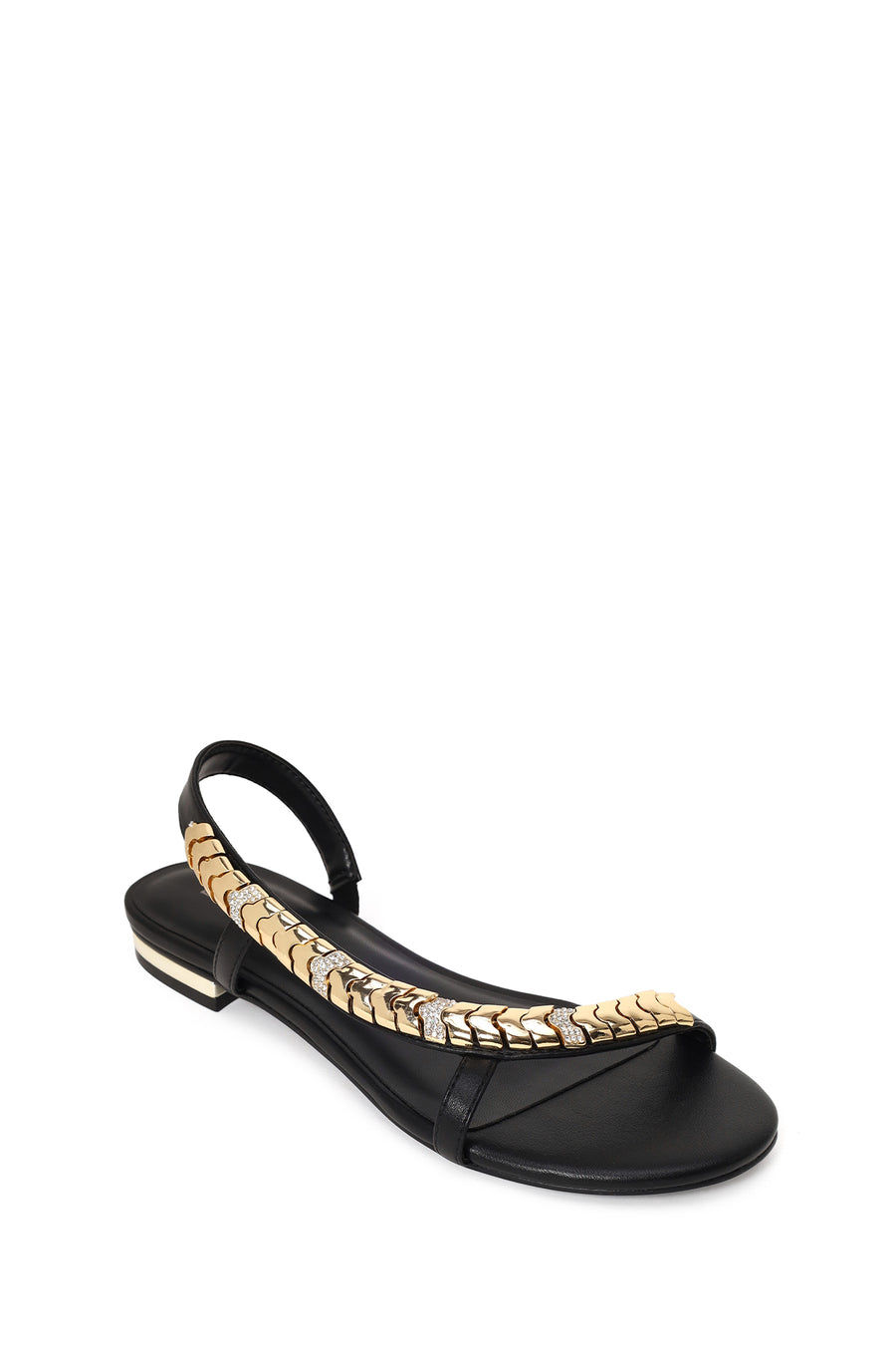 Woman Black Stone-Embellished Sandal