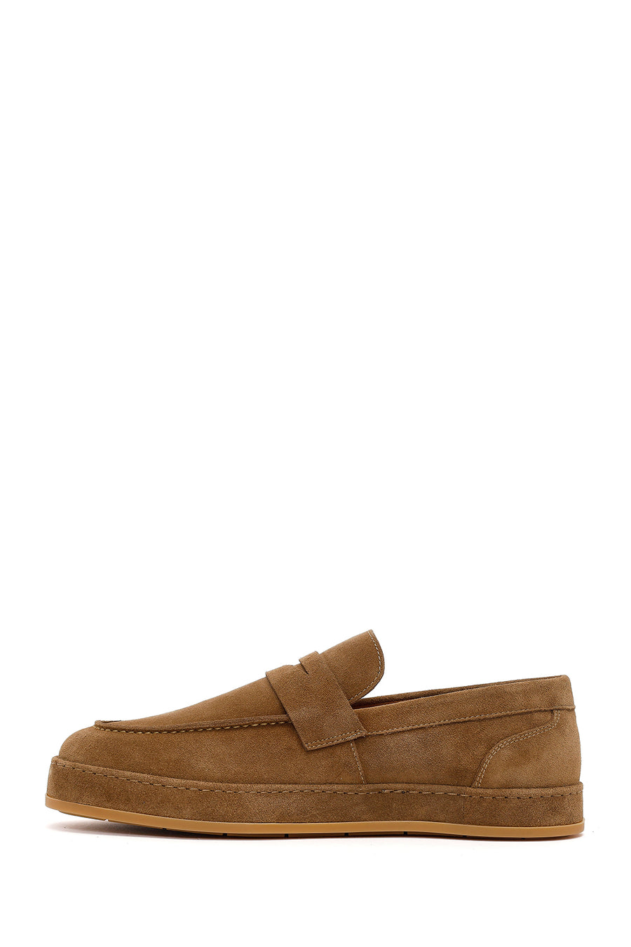 Men's Tan Suede Leather Loafers