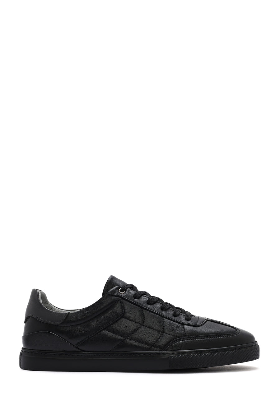 Men's Black Lace-up Leather Sneaker 25SFD674818 | Derimod