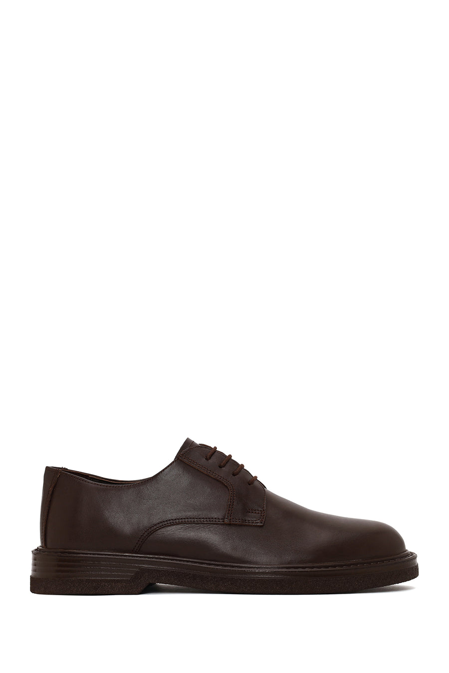 Male Brown Lace-up Leather Casual Shoes WM600021DV | Derimod