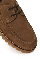 Woman Walnut Lace-Up Thick-Soled Suede Casual Shoes | Derimod