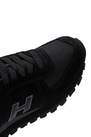 Hammer Jack Women's Black-Smoked Nubuck Leather Peru G Sneaker | Derimod