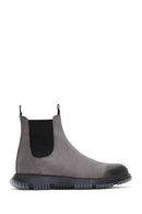 Men's Gray Nubuck Leather Chelsea Boots | Derimod