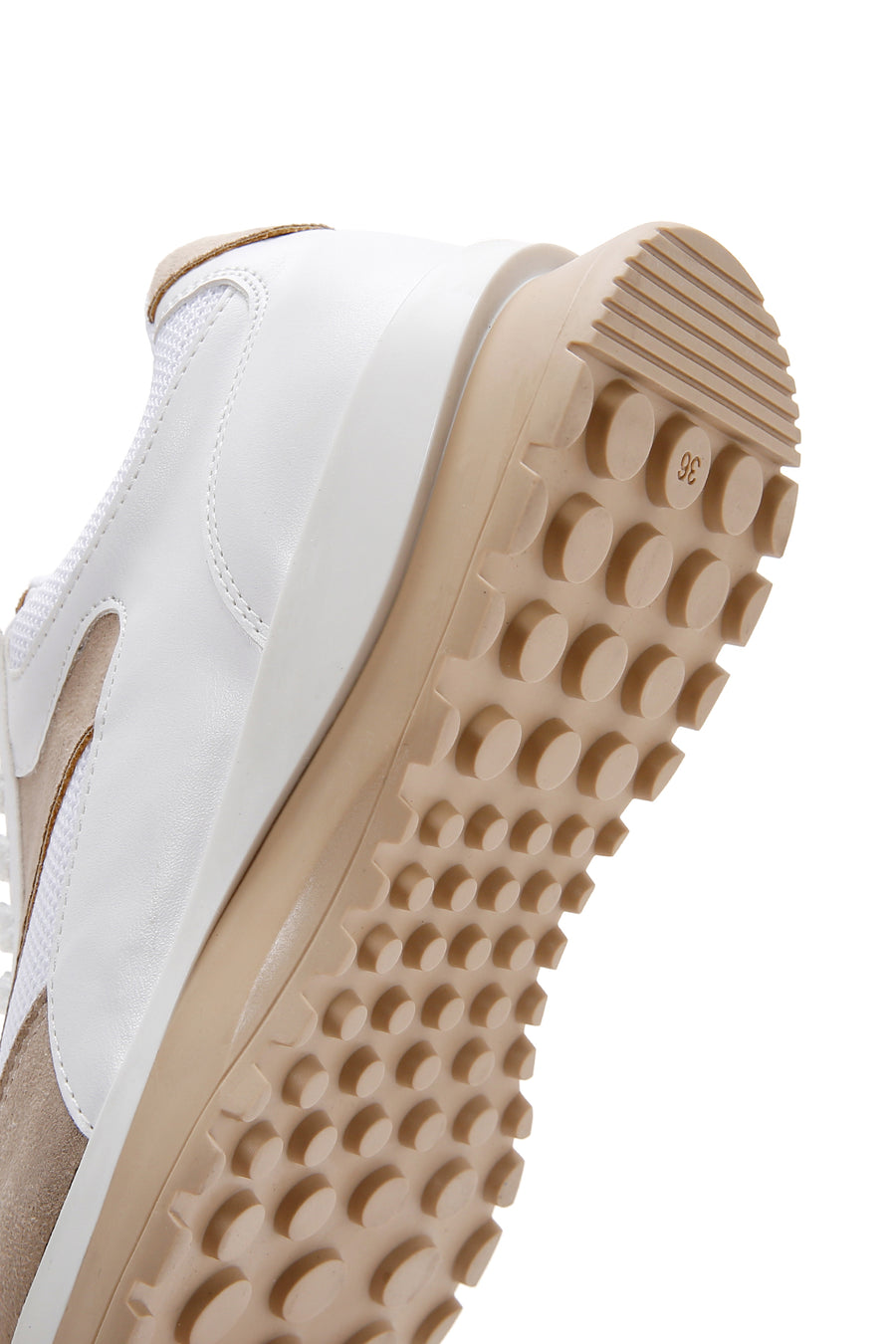 Kadın Beyaz Süet Detaylı Sneaker