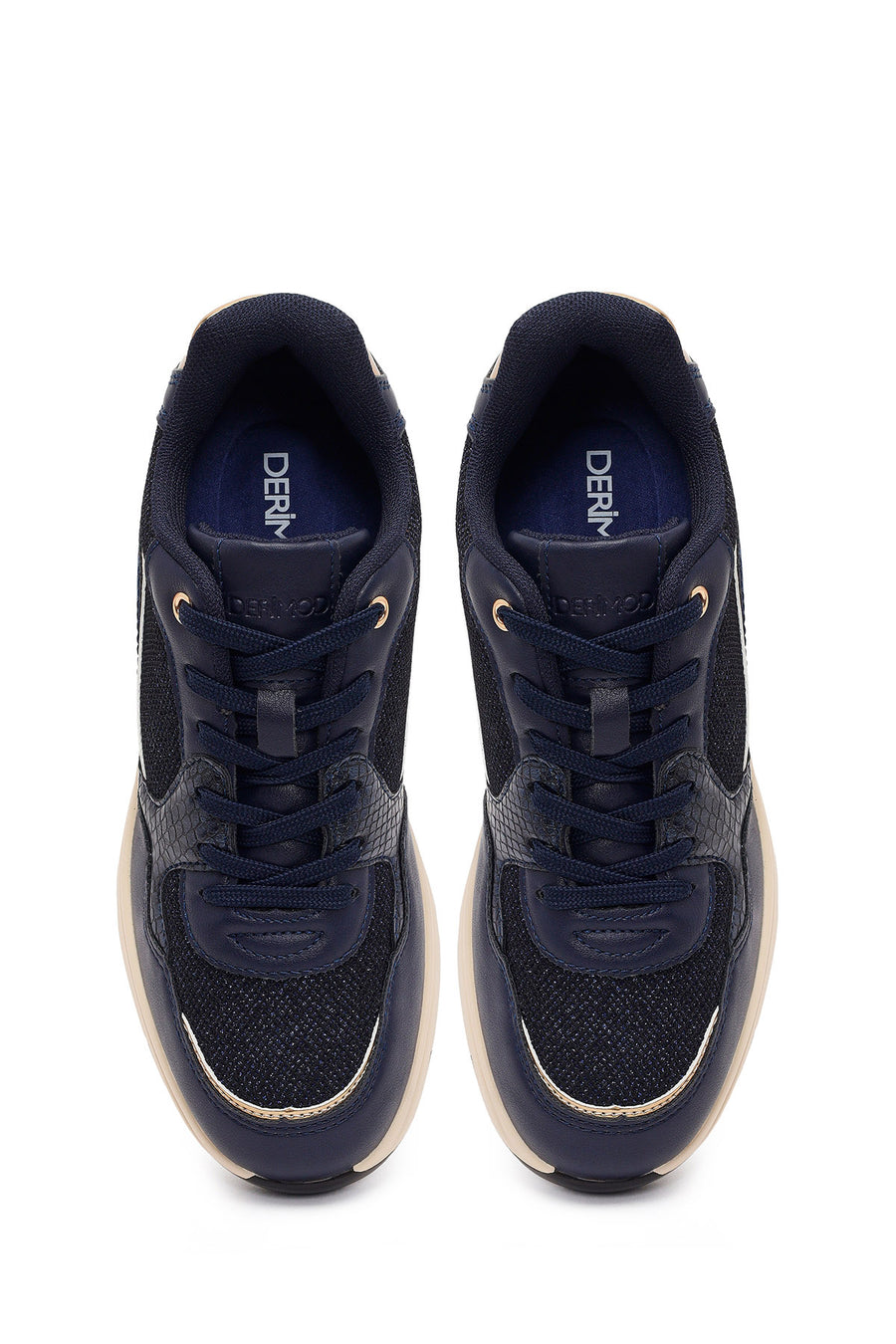 Women's Navy Blue Thick Soled Sneaker