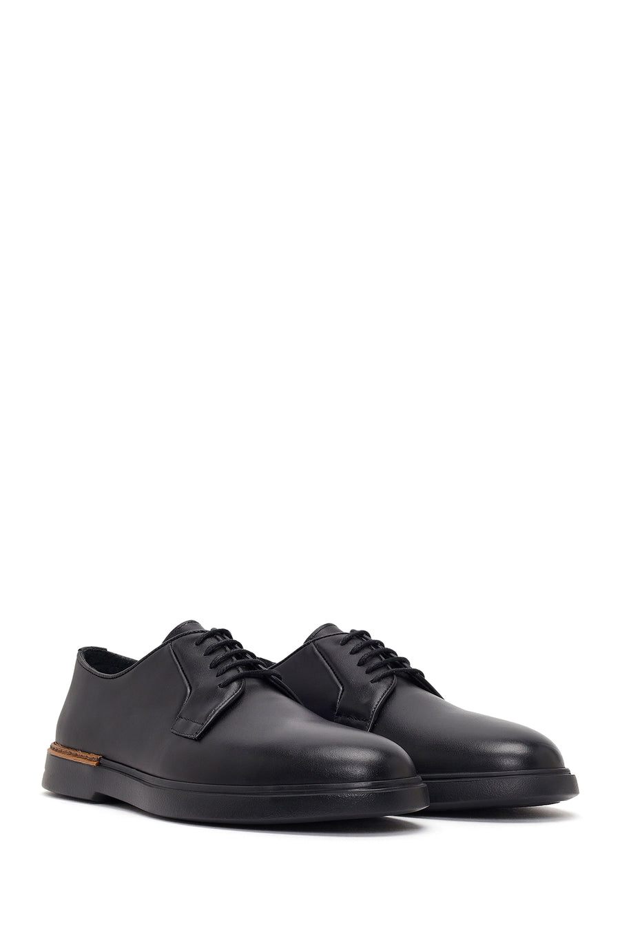 Men's Black Lace-up Leather Casual Shoes
