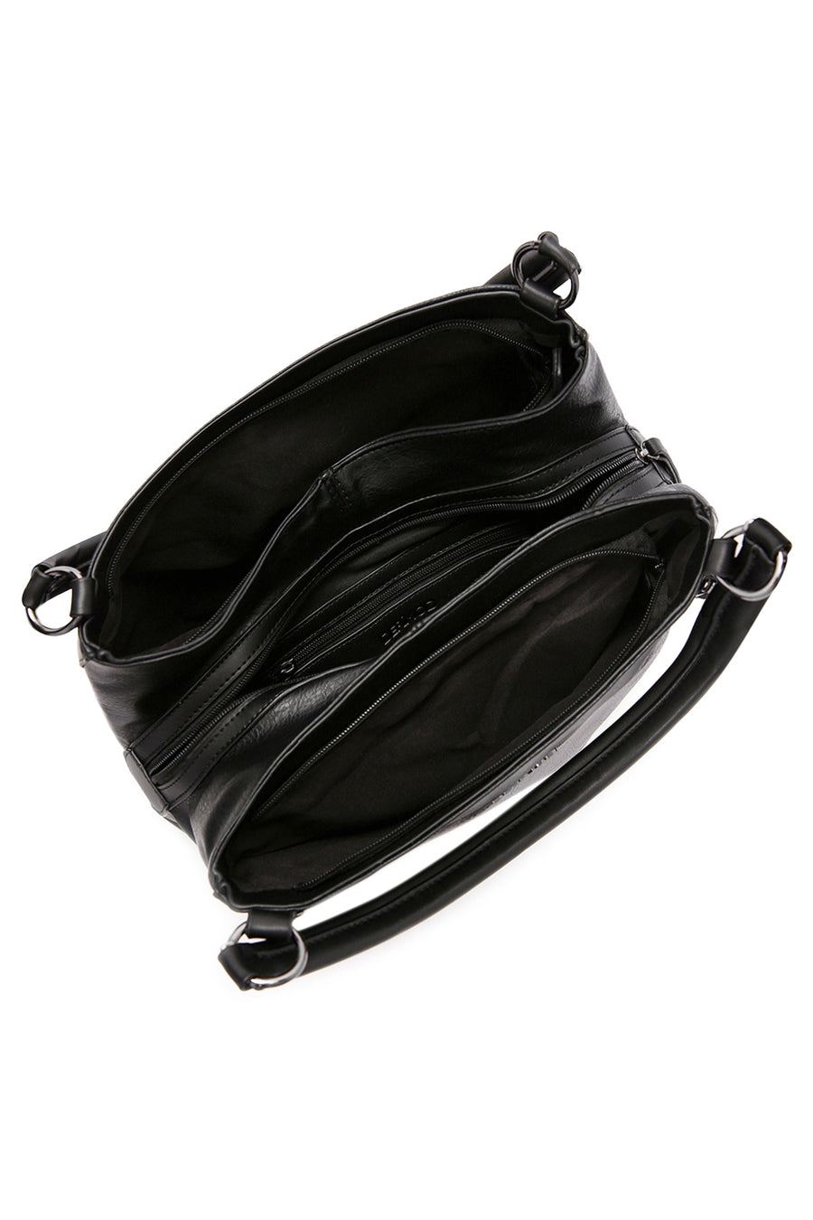 Woman Black Long-Strap Shoulder Bag