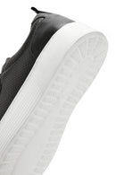 Men's Black Lace-up Leather Sneaker | Derimod