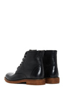 Men's Black Leather Zippered Casual Boots | Derimod