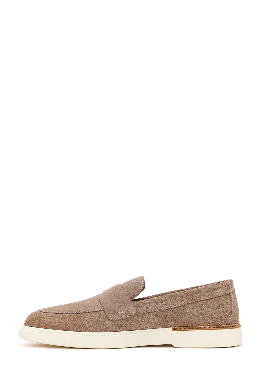 Men's Beige Suede Leather Casual Loafer