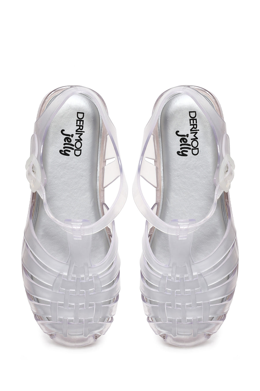 Woman Transparent Buckled Jelly Sandal