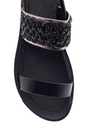Women's Black Flat Sandals | Derimod