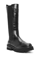 Harley Davidson Women's Black Spiez Zippered Leather Boots | Derimod