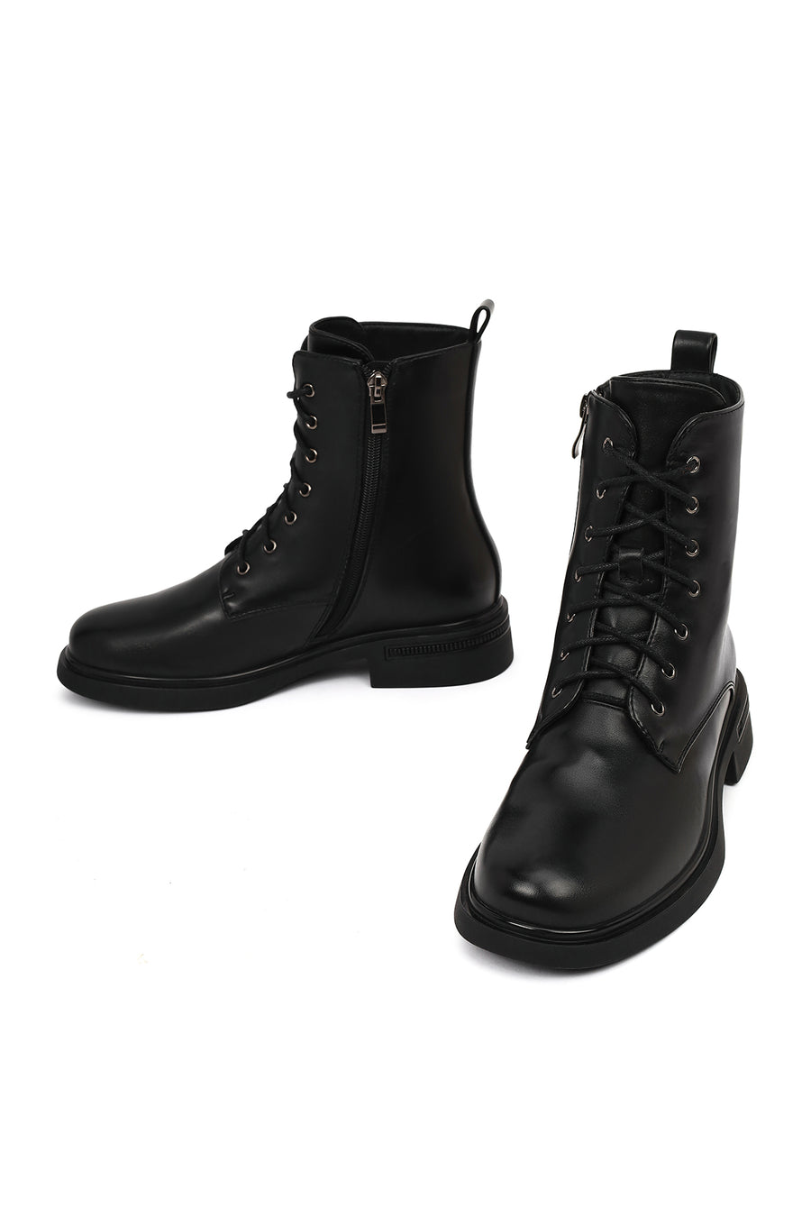 Women's Black Zippered Boots