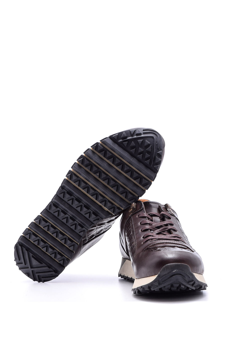 Men's Crocodile Detailed Leather Sneaker